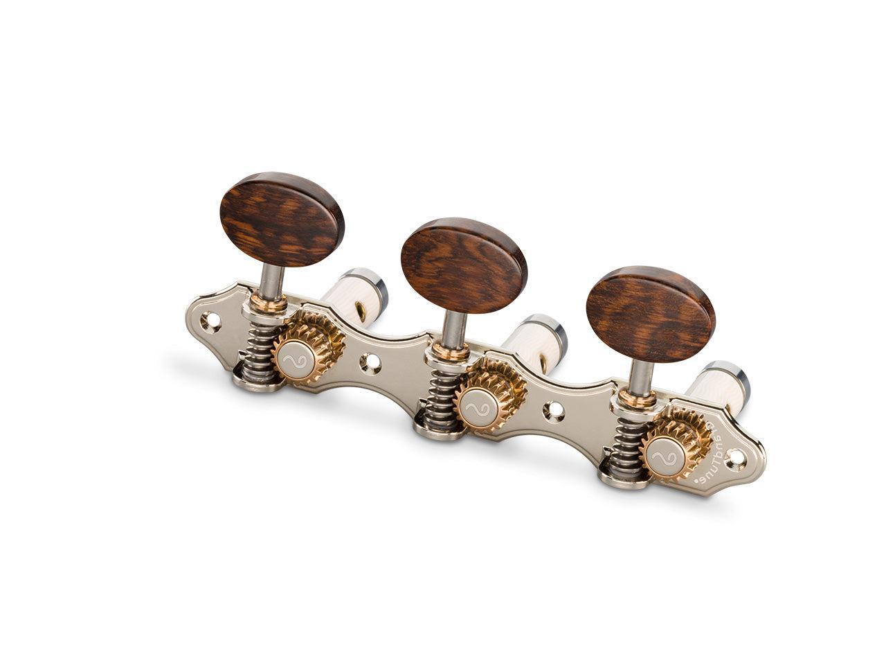 Schaller GrandTune Hauser Tuning Machines - Nickel / Snakewood /White Deluxe - 10610163.66.40