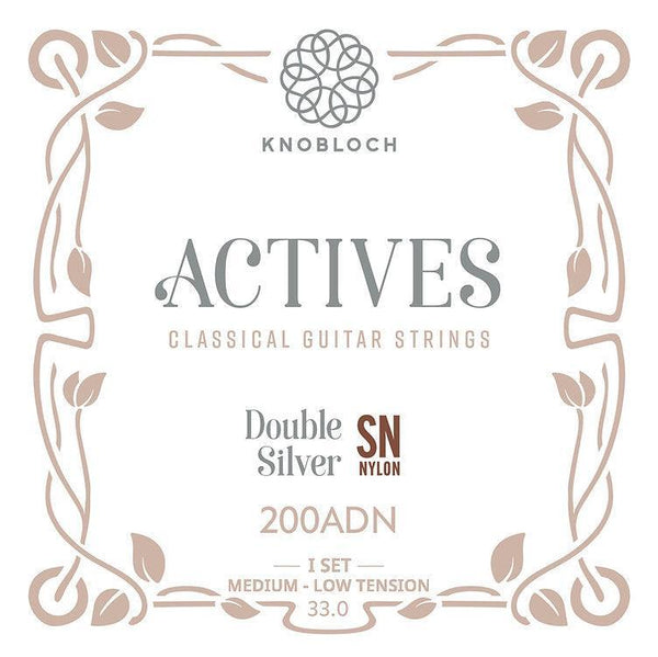 Knobloch 200ADN - Actives - Double Silver SN Nylon - Medium-Low Tension - Classical Guitar Strings