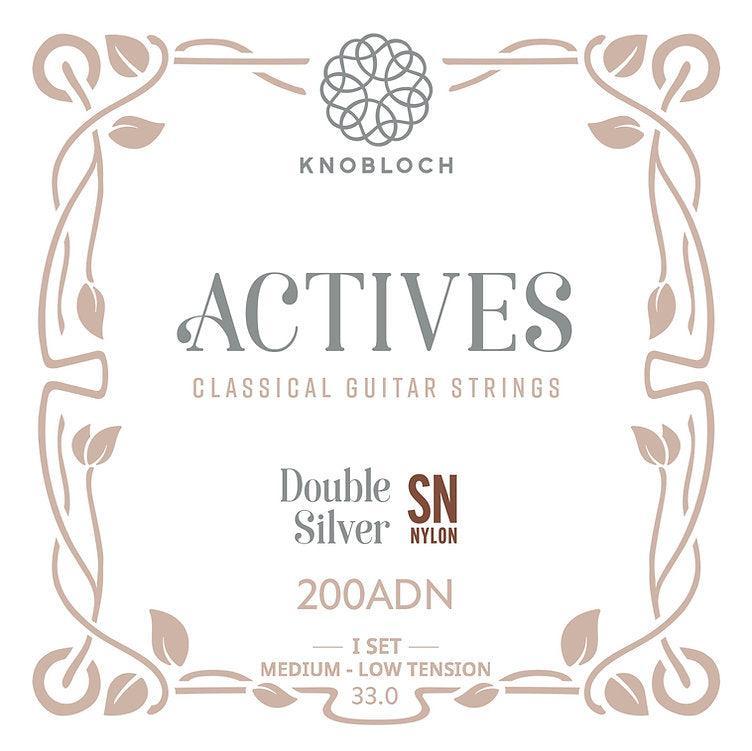 Knobloch 200ADN - Actives - Double Silver SN Nylon - Medium-Low Tension - Classical Guitar Strings