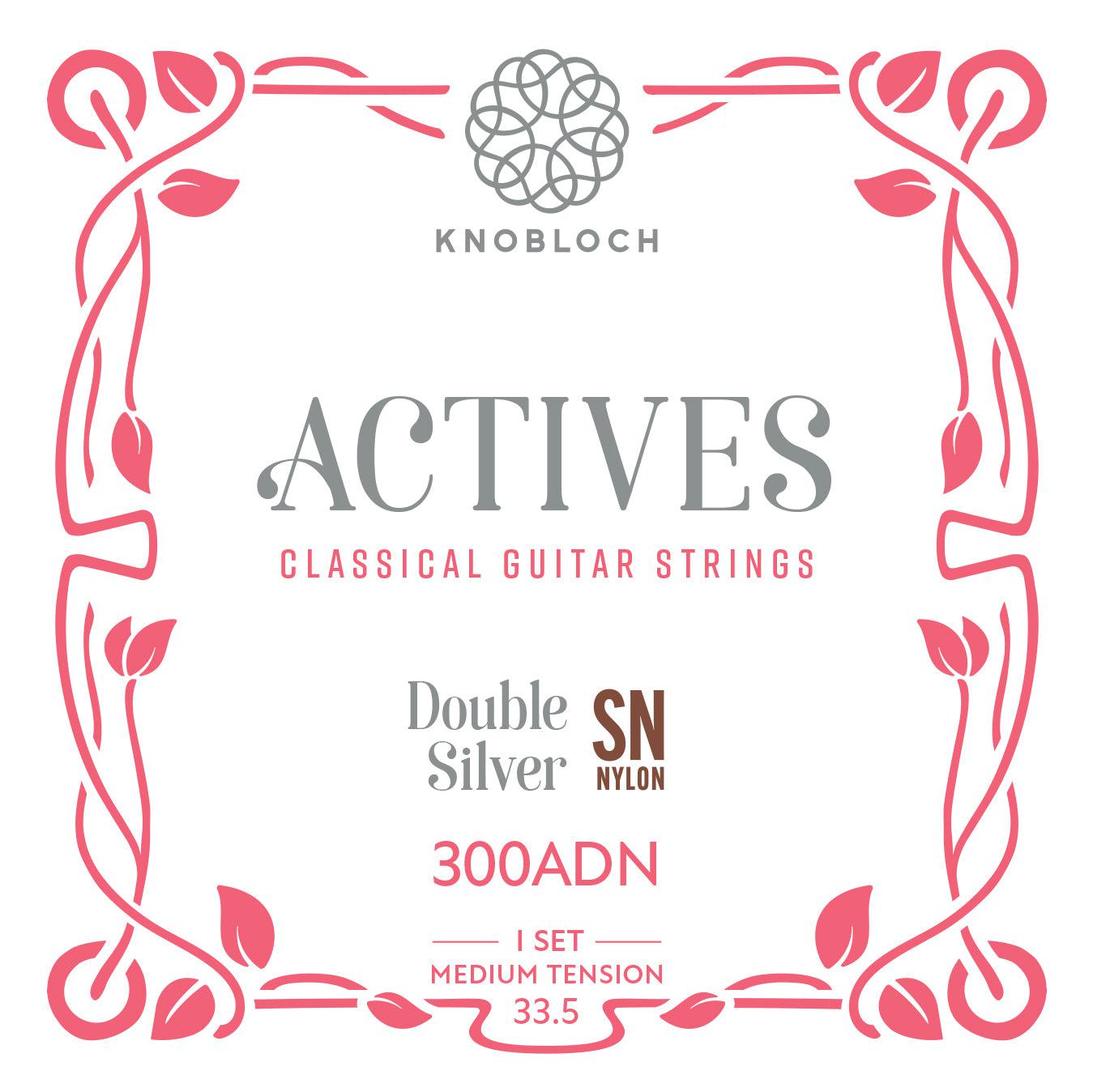 Knobloch 300ADN - Actives - Double Silver SN Nylon - Medium Tension - Classical Guitar Strings