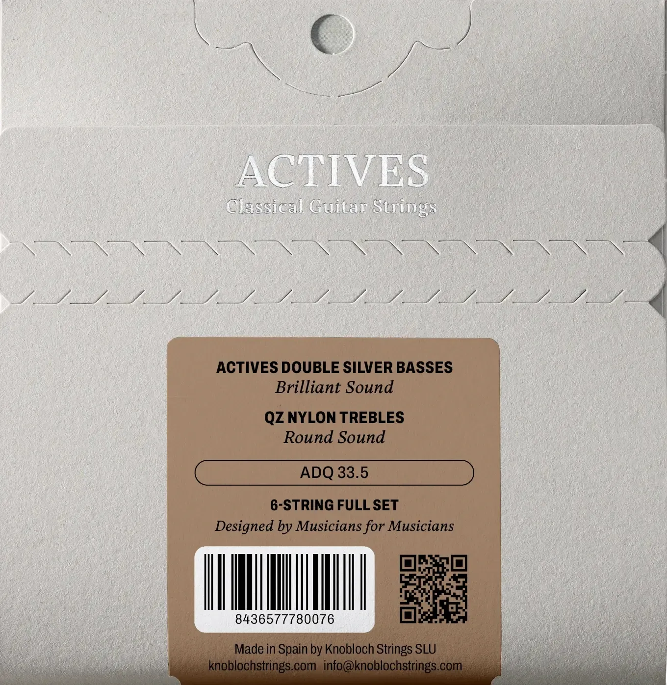 Knobloch ADQ 33.5 (formerly 300ADQ) Double Silver QZ Nylon - Medium Tension