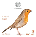 Knobloch EDC 33.5 - ERITHACUS Double Silver CX Carbon - Medium Tension - Classical Guitar Strings