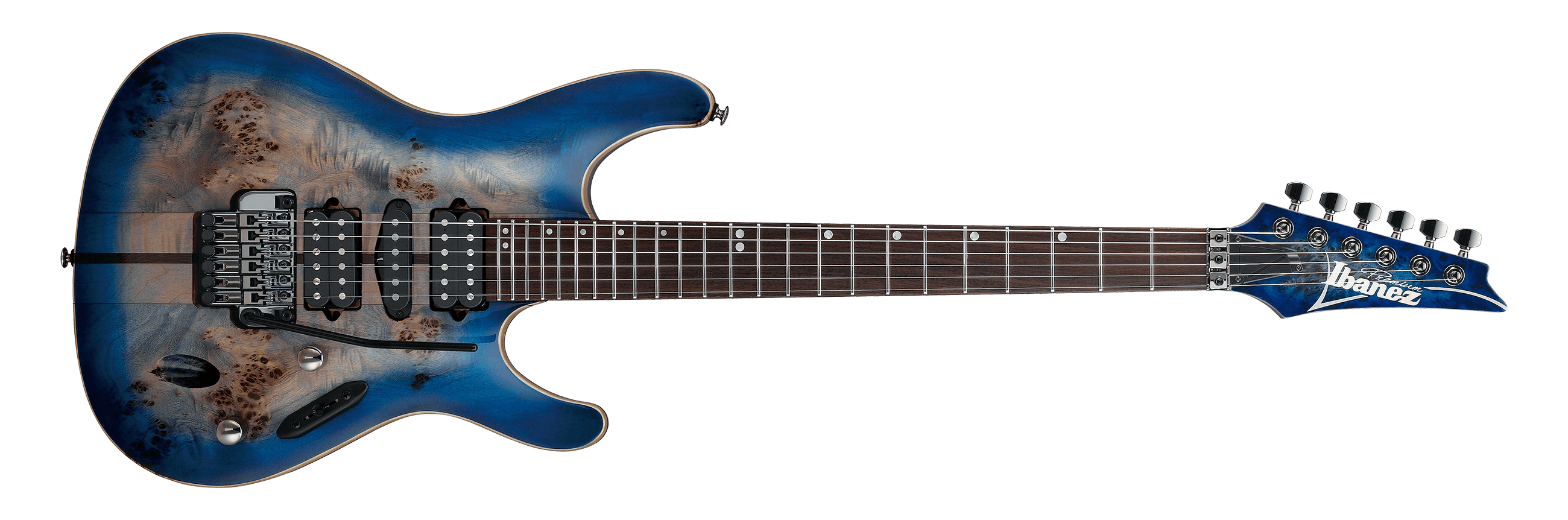 Ibanez Premium S1070PBZ Electric Guitar - Cerulean Blue Burst