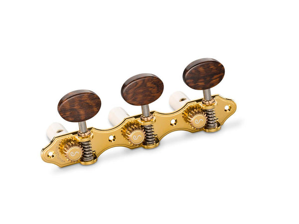 Schaller GrandTune Hauser Tuning Machines - Gold / Snakewood / White