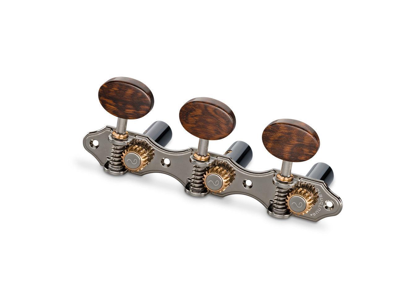 Schaller GrandTune Hauser Tuning Machines - Ruthenium / Snakewood /Black - 10610663.66.12