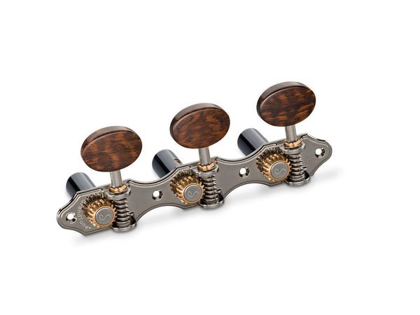 Schaller GrandTune Hauser Tuning Machines - Ruthenium /Snakewood /Black